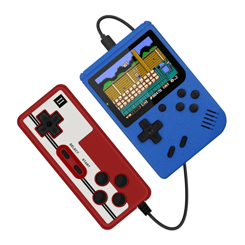 Retro Portable Mini Handheld Video Game Console 8-Bit 3.0 Inch Color LCD Kids Color Game Player Built-in 400 games 