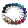 10 Pairs Sparkle Clay Rhinestone Ear Stud 10mm Crystal Pave Disco Ball Earrings 4