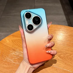 Gradient Transparent Hard PC Phone Case - Lightweight Ultra - Thin Bumper Cover for Huawei pura 90 pro max (03)