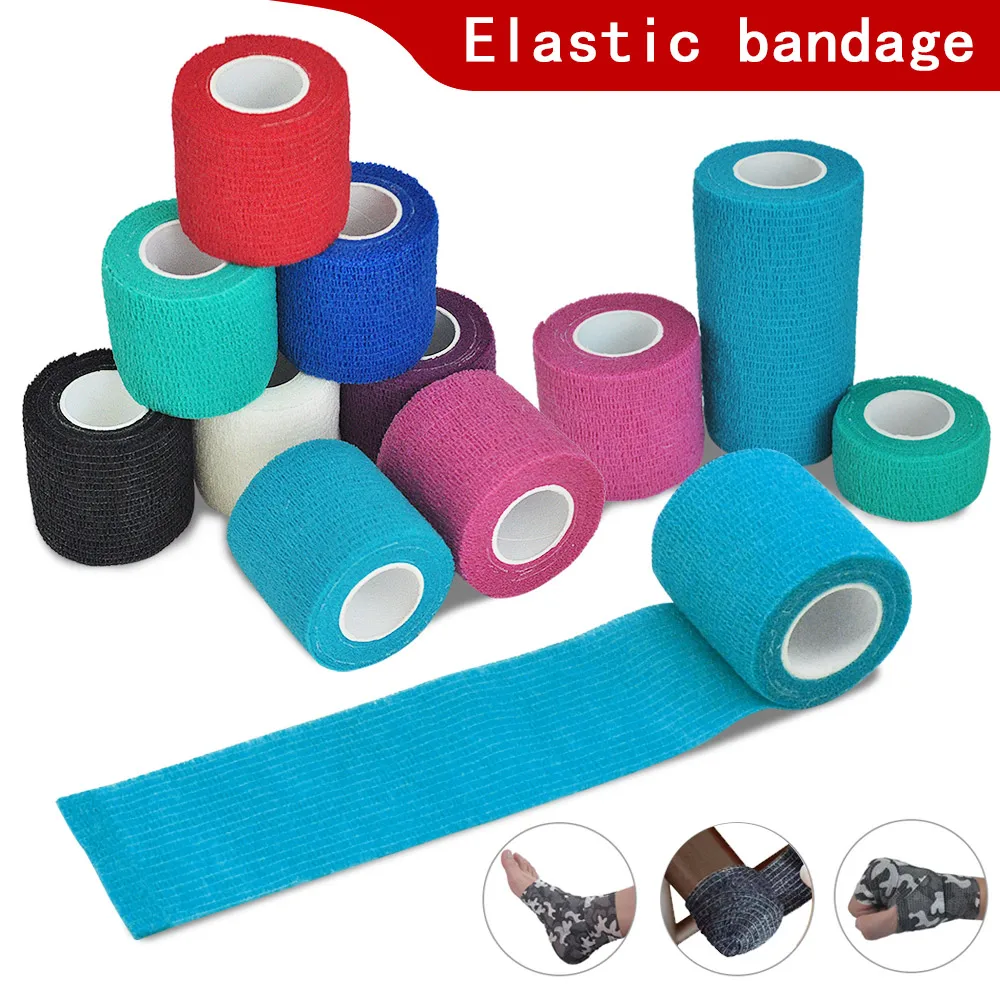 4.8m Self Adhesive Elastic Bandage  For Knee Support Pads Finger Ankle Palm Shoulder，Table Chair Leg Caps Feet Protector Pads