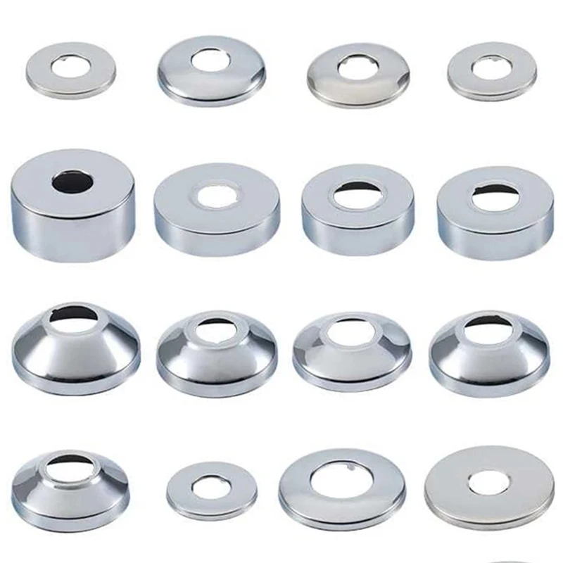 1pcs Stainless Steel Water Pipe Wall Covers Shower Faucet Angle Valve Pipe Decorative Cover Kitchen Bathroom Accessories 1/2"-1"