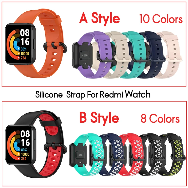 Correa de silicona para Xiaomi Mi Watch 2 3 Lite Mi poco, pulsera activa  para Redmi Watch 2 Lite 3 lite