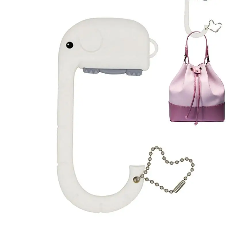 

Cute Elephant Purse Hooks for Tables Portable Handbag Hangers for Women Bags Hanging on Desktop Cafe or Library can hold 10kg