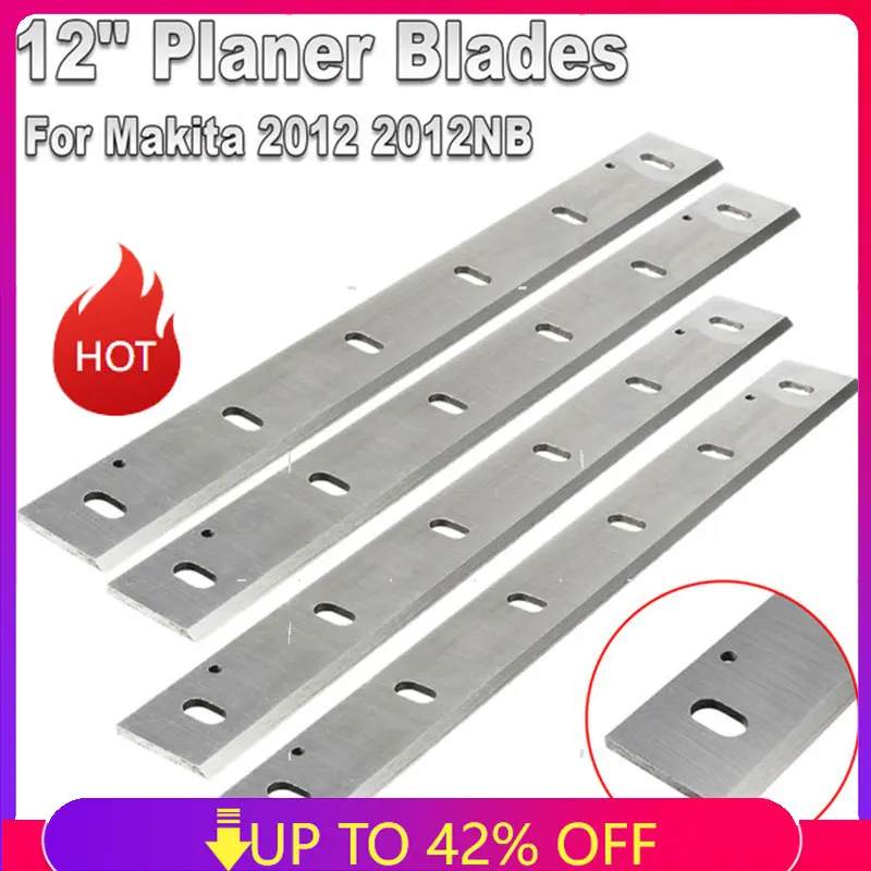 

2PCS 12" Planer Knife Blades 305x32x3mm High Speed Steel Blade Planer Thicknesser Planer For Makita 2012 2012NB Woodwork Parts