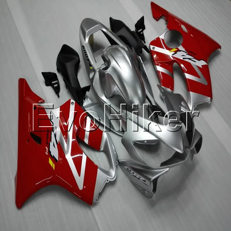 

injection Fairings kit for CBR600 F4i 2001 2002 2003 red silver CBR 600 F4i 01 02 03 ABS Plastic Bodywork Set