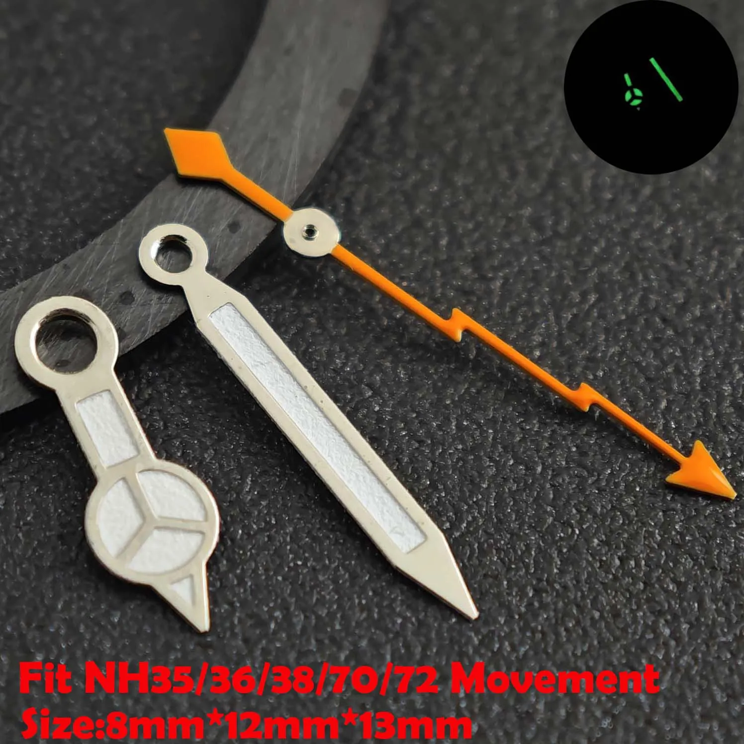 Luminous Green/Blue-Green Watch Hands - Premium Replacement Parts