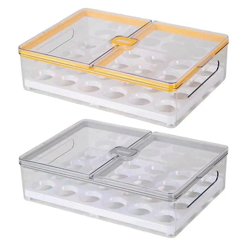 

Egg Holder For Refrigerator 24-slot Egg Storage Container With Ventilation Hole Tray For Store Eggs Small Fruits And Vegetables