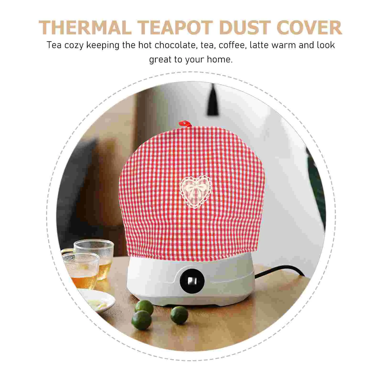 Proper Size Lightweight Cotton Tea Cozy Insulation Cover Teapot Protector Household Warm Cover Dust Prevention Cozy For Kitchen