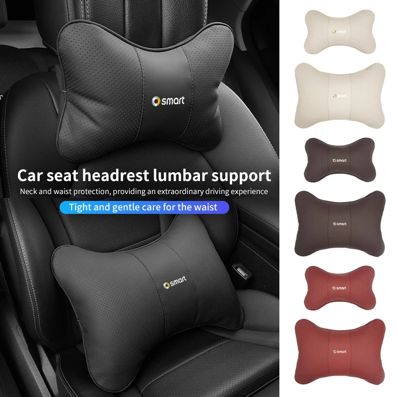 Per Smart Car Seat Back Head Neck Pillow Cuscino Poggiatesta Supporto Lombare Per Two 451 450 453 Forfour Cabrio Crossblade Roadster
