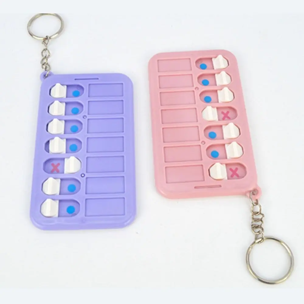 Self Discipline Punch Card Self-disciplined Good Habit Punch Card Schedule Memo Detachable Memorandum Boards Chores Checklist Keychain
