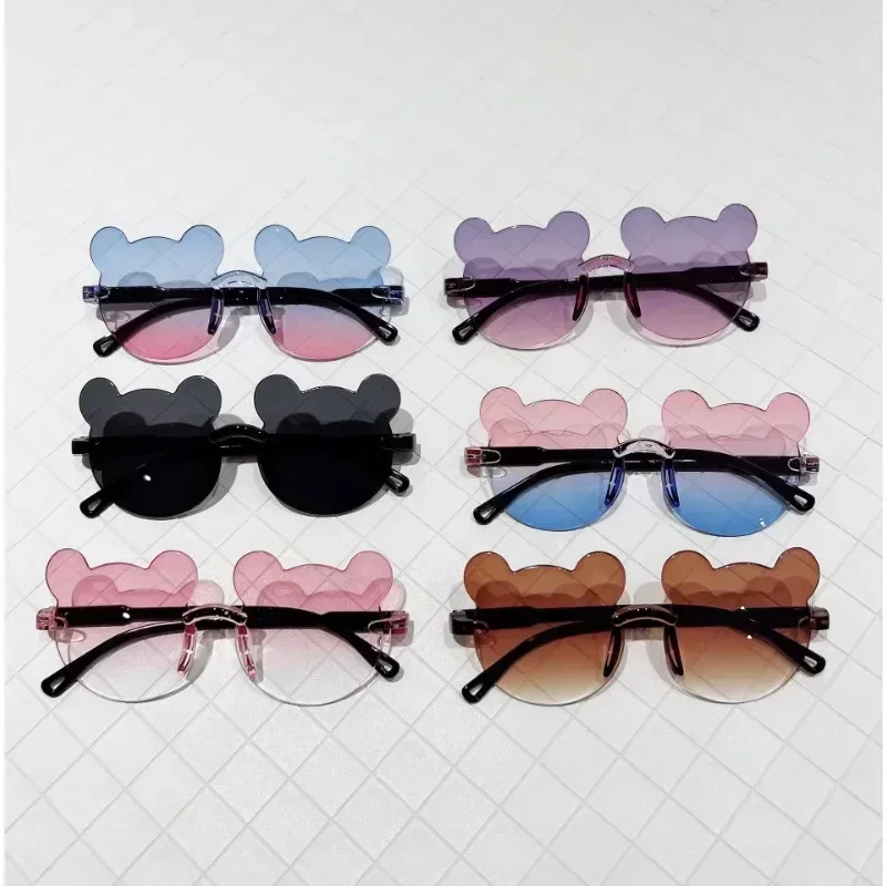 Kids Sunglasses Children and girls Baby glasses spring and summer boy sunshade mirror UV protection cute bear