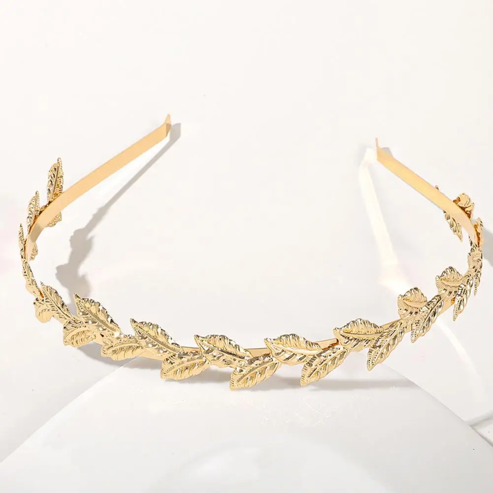

Metal Leaf Headband Elegant Golden Leaf Hair Hoop for Women Thin Metal Headband Headdress Decorative Hair for Stylish