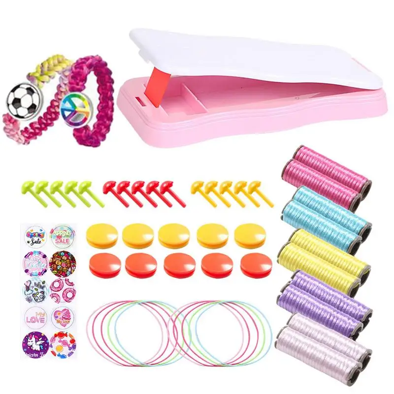 Friendship Bracelet Making Kit Arts And Crafts For Kids DIY Bracelet Making Kit Birthday Gifts For Girl Kids Travel Activity Set wooden beads diy toy hobbies scattered string bead accessories components toys for kids bracelet girls kit necklace arts crafts