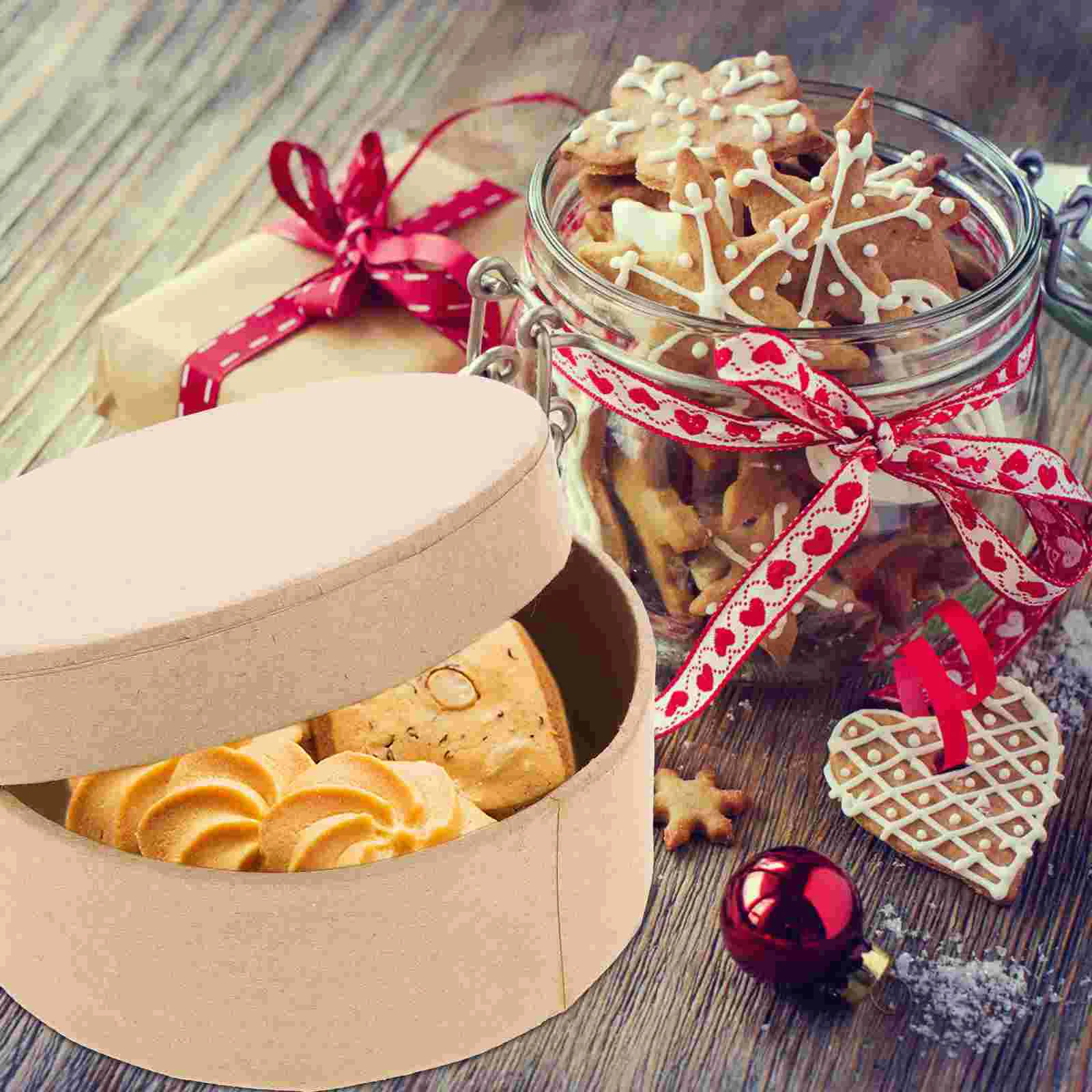 

Round Gift Boxes Lids Flat Round Paper Box Paper Mache Boxes Assorted Nesting Stacking Gift Box Craft Paper Candy