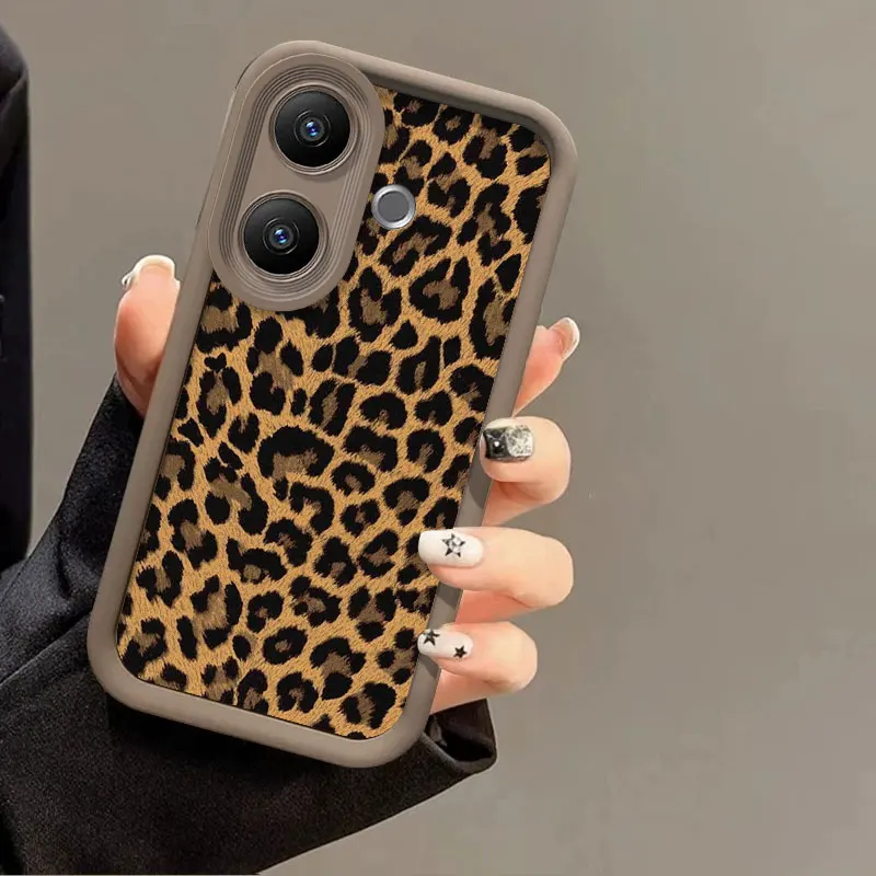 Leopard Print Shockproof Flexible Silicone Protective Phone Case