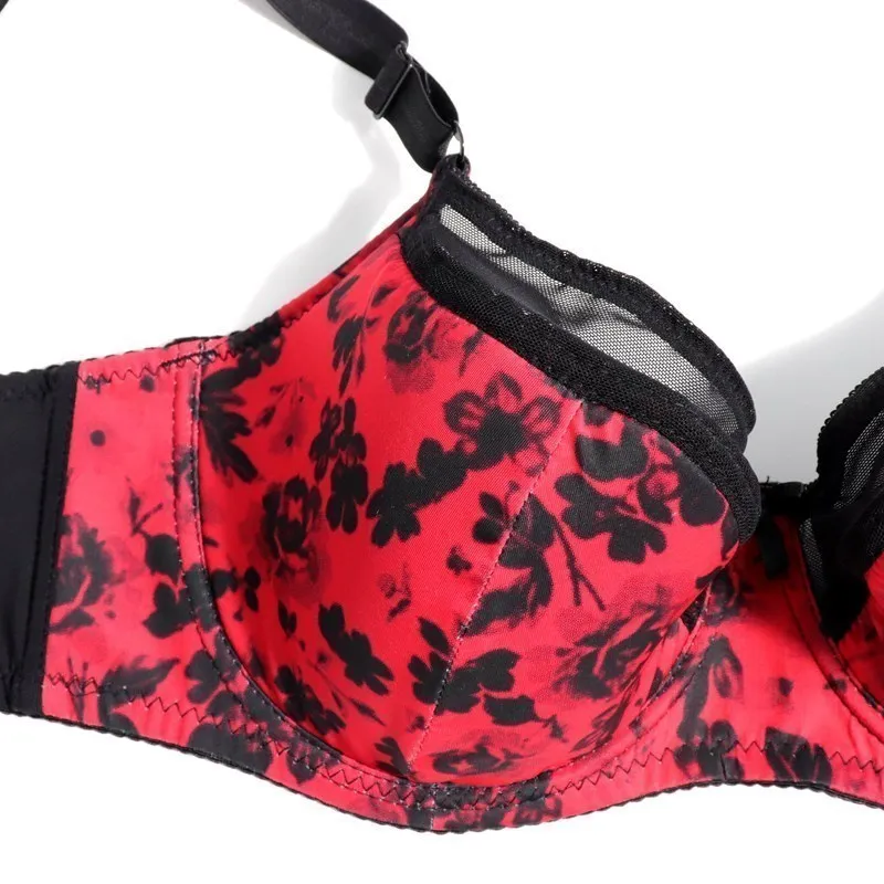 Plus Size Floral Bra and Brief Lingerie Sets