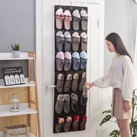 Wall Hanging Shoe Storage Organizer Bag Shoes Rack Over The Door Fabric Cabinet Closet Organizer For Shoes Clothes Storage Bag 1