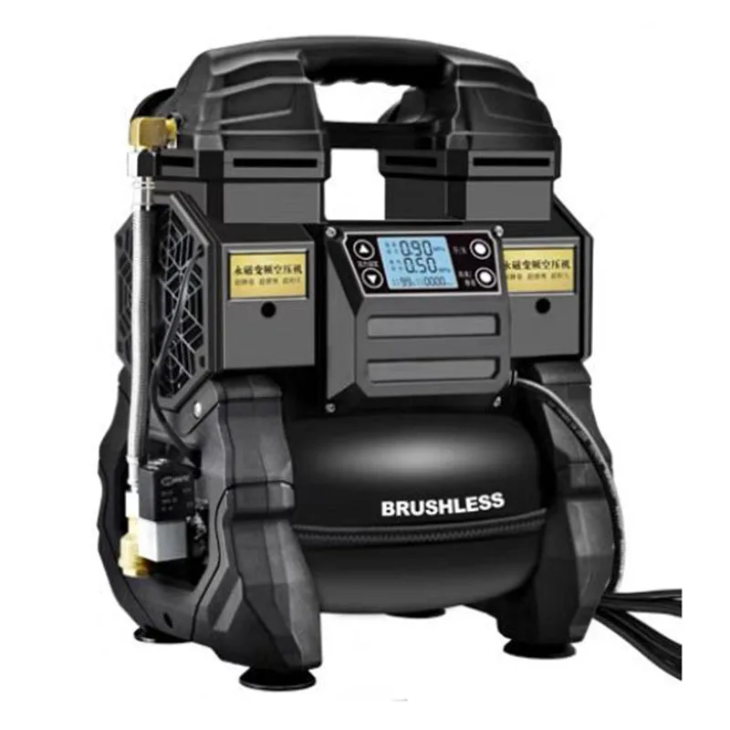 

1081Brushless Frequency Conversion Air Compressor Portable Oil-free Silent Air Pump Woodworking Spray Paint Air Compression Tank