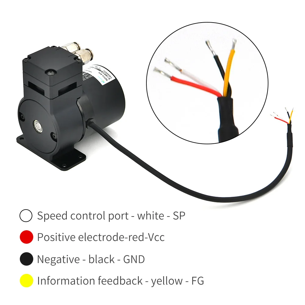 Kamoer 다이어프램 진공 펌프, KZP15, 24V 음압, 0.07Mpa 흡입 펌프, PWM 제어, 의료 기기용, 15L/min