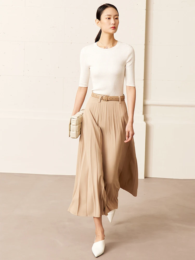 Amii Minimalism Versatile A Line Skirts 2023 Spring New