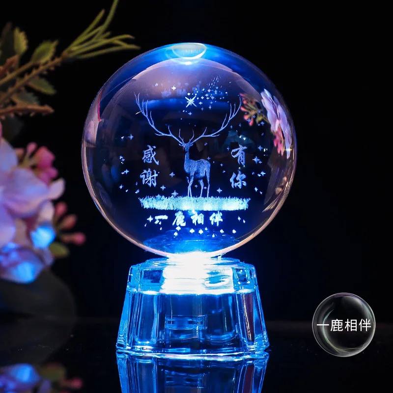 

LED Crystal Ball 3D Solar System Planets Crystal Ball Glass Ball Home Decoration Valentine's Day Gift Ornament