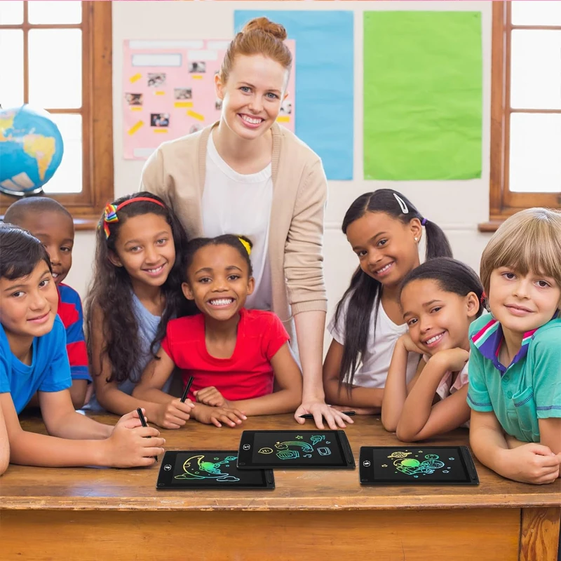 어린이 필기 보드 그래피티 연습 드로잉 보드, 빛 에너지 작은 칠판 와이퍼, 남아 및 여아에게 적합