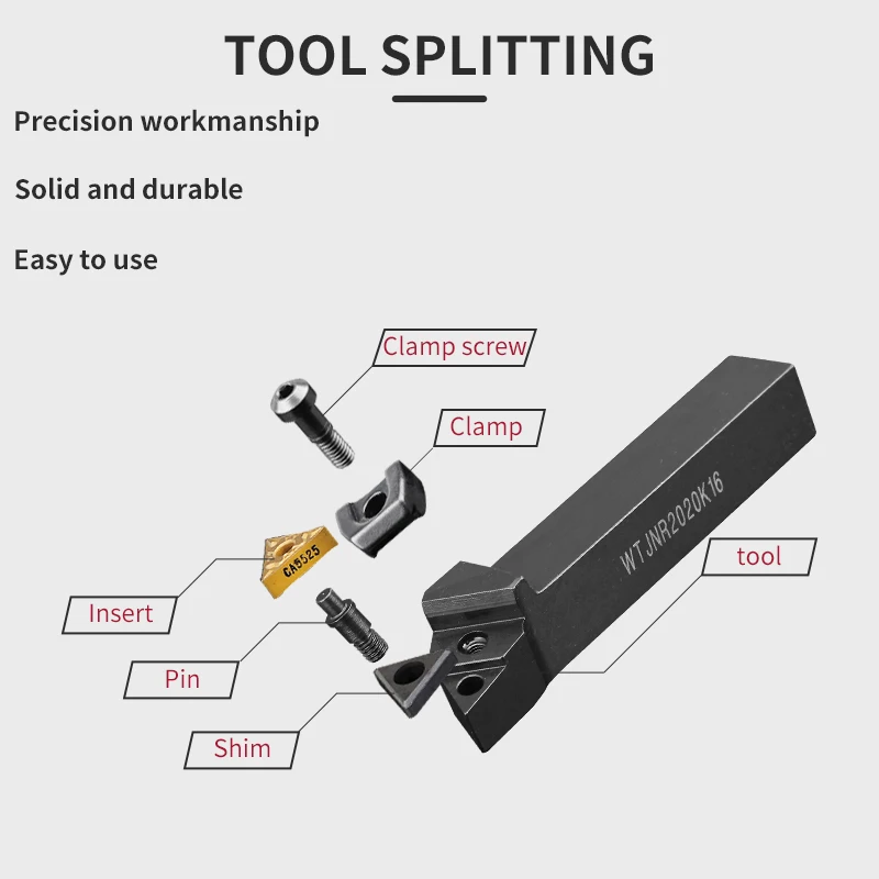Carbide Turning Tool External Triangul Turning Tool Holder TNMG Carbide Inserts Lathe Cutting Tools Set