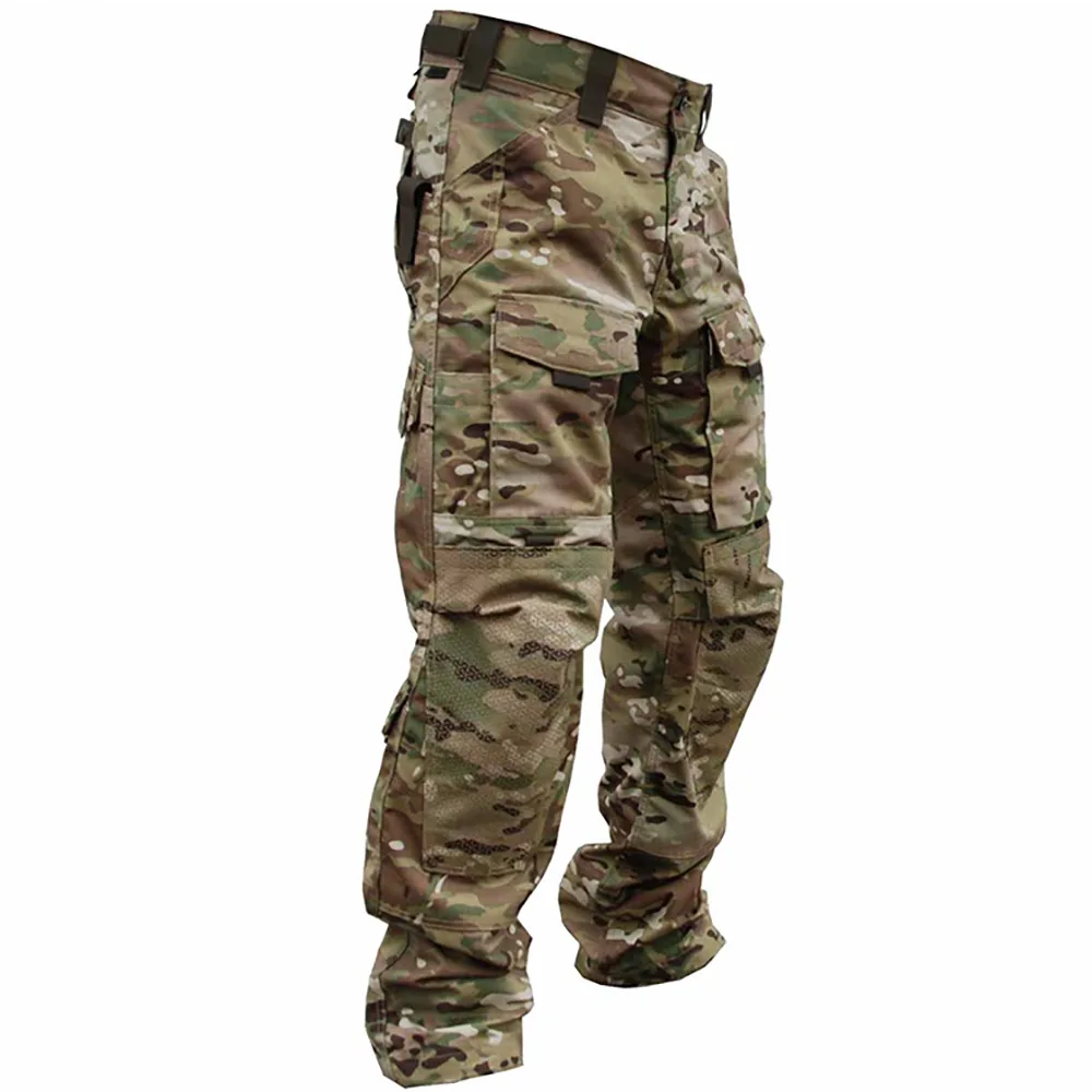 Men's Field Combat Tactical Pants Multi-pocket Multicam Camouflage Training Work Trousers Outdoor Hunting Hiking Cargo Pants