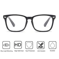 Lunettes bloquant la lumière bleue, lunettes Nerd carrées, cadre anti-rayons bleus, lunettes de jeu d'ordinateur 2
