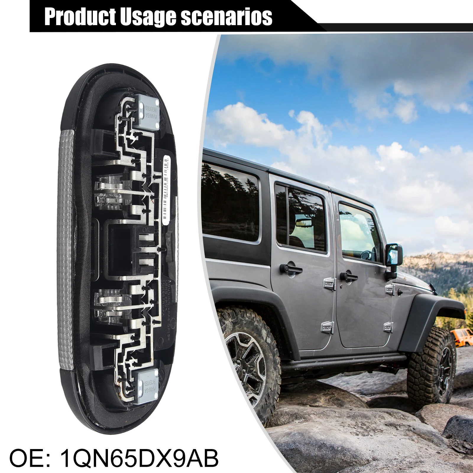 

Черный ABS + PC Автомобильный передний купол для JEEP Wrangler 2011-2016 1QN65DX9AB Автомобильная внутренняя фара купольная лампа черные автомобильные аксессуары