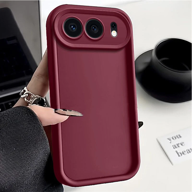 Matte Soft Silicone Shockproof Phone Case with Camera Lens Protection