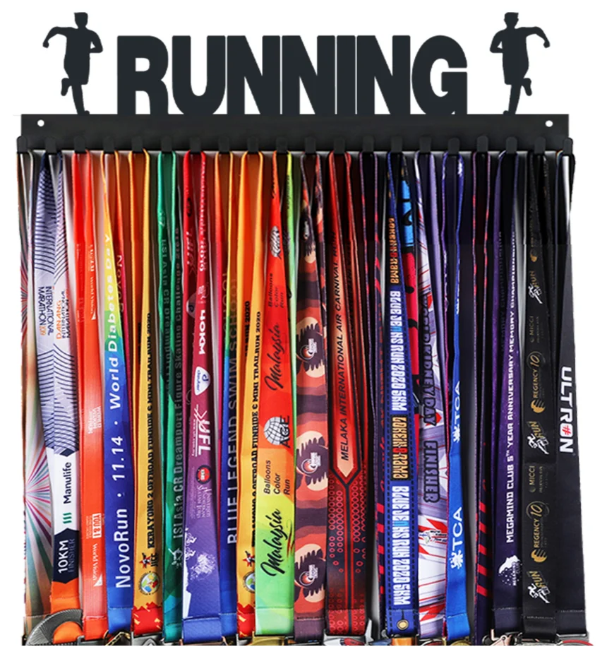 Running Medal Holder Display Hanger Rack Frame For Sport Race Runner Sturdy Black Steel Over 60 Easy to Install Medals Gifts acrylic display stand