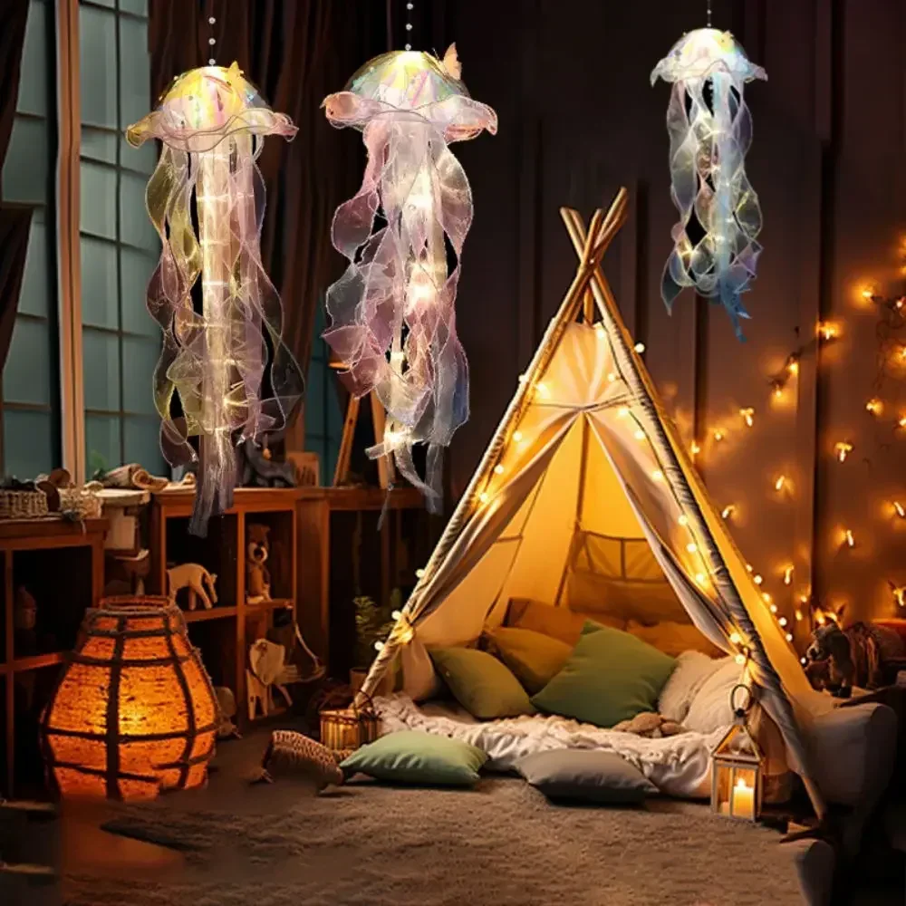 Description Picture 4 of itemGradient Jellyfish Light Decoration LED Light Festival Pendant Courtyard Lighting Handmade Light Small Night Light
