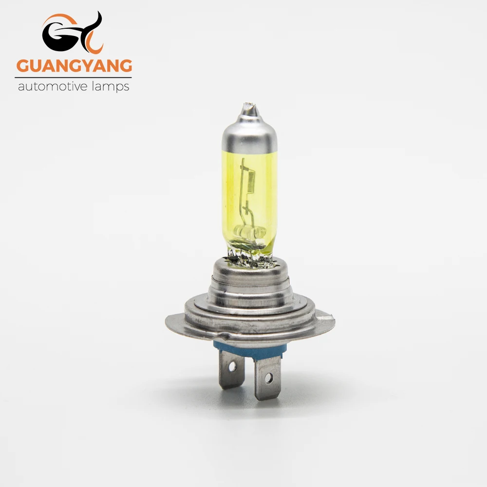 자동차 헤드라이트, 자동차 안개등, 할로겐 전구, H7, 12V, 55W, 노란색 조명, 2800K, 2 개