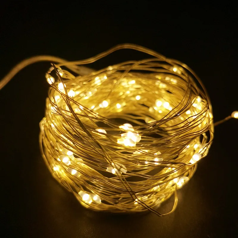 

New Year Copper Wire LED Fairy Garland String Lights Christmas Decorations for Home Wedding Garden Decor Outdoor Waterproof Lamp