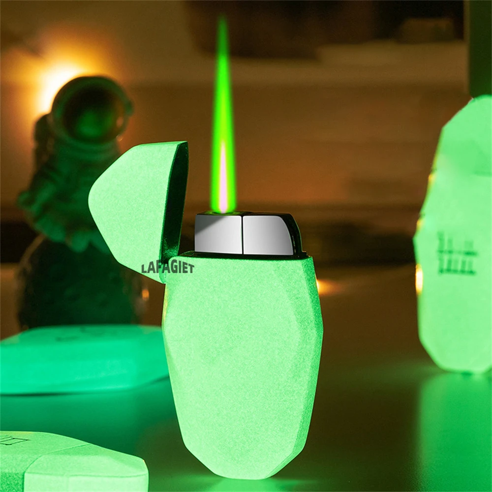 LuminousGreenFlameLighterInflatableGlowingButaneGasLighter