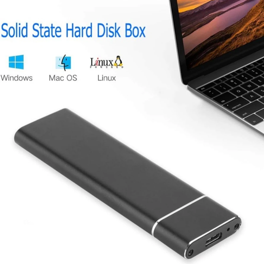 Compact USB-C M.2 SSD/HDD Enclosure with Dual Protocol Support