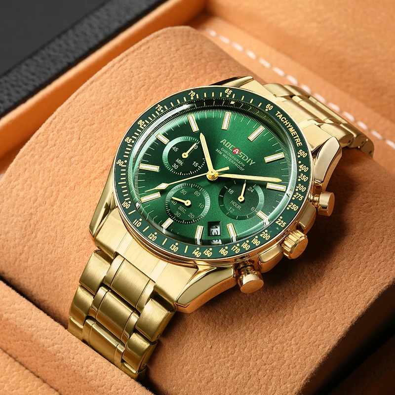 AOCASDIY Luxury Man Watch High Quality Waterproof Chronograph Luminous Men's Wristwatch Alloy Men Quartz Watches Casual Clock - AliExpress