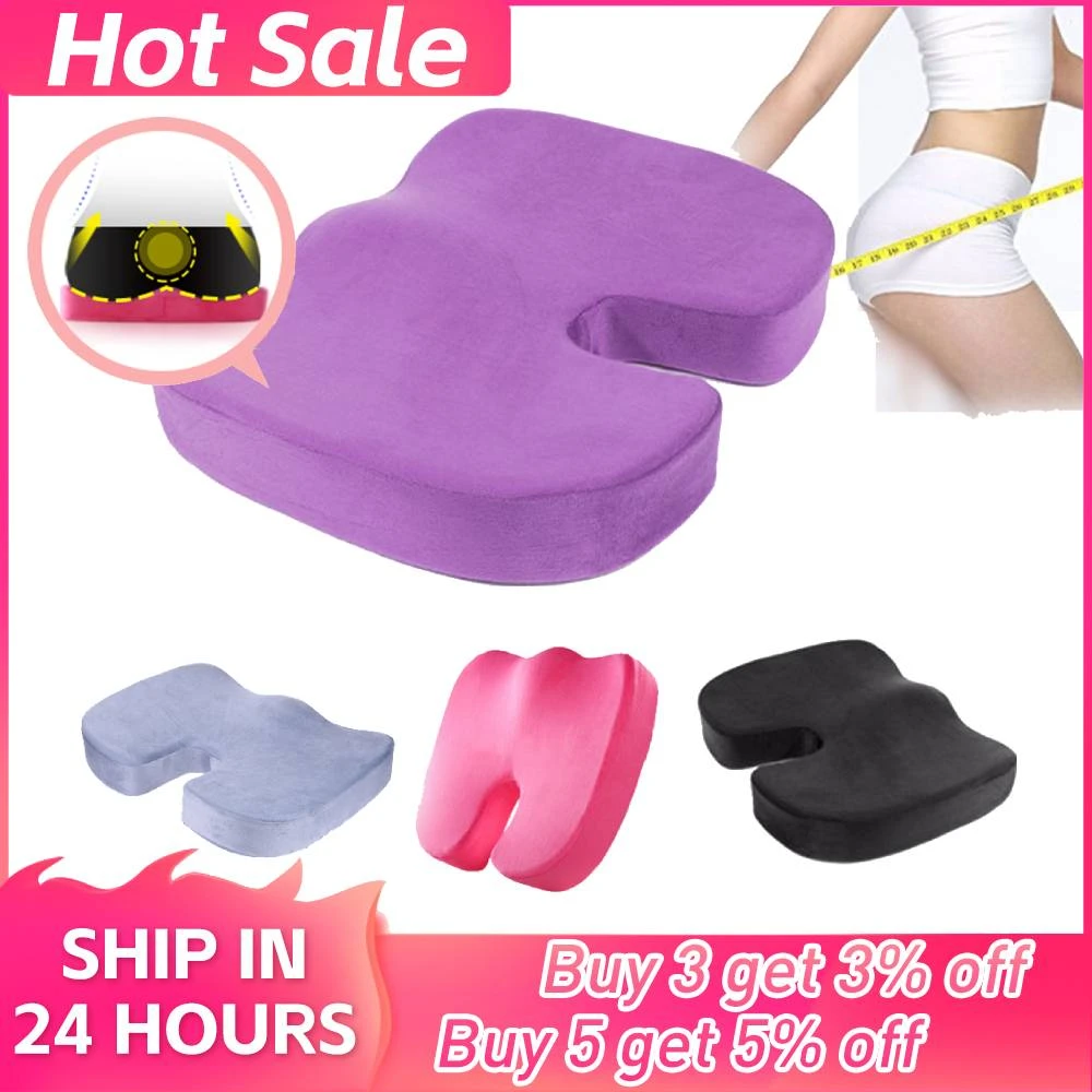 Cojín de ortopédico para asiento de viaje, para cojín de espuma viscoelástica, asiento en U, para oficina y coche|Coberturas de asiento de automóviles| AliExpress