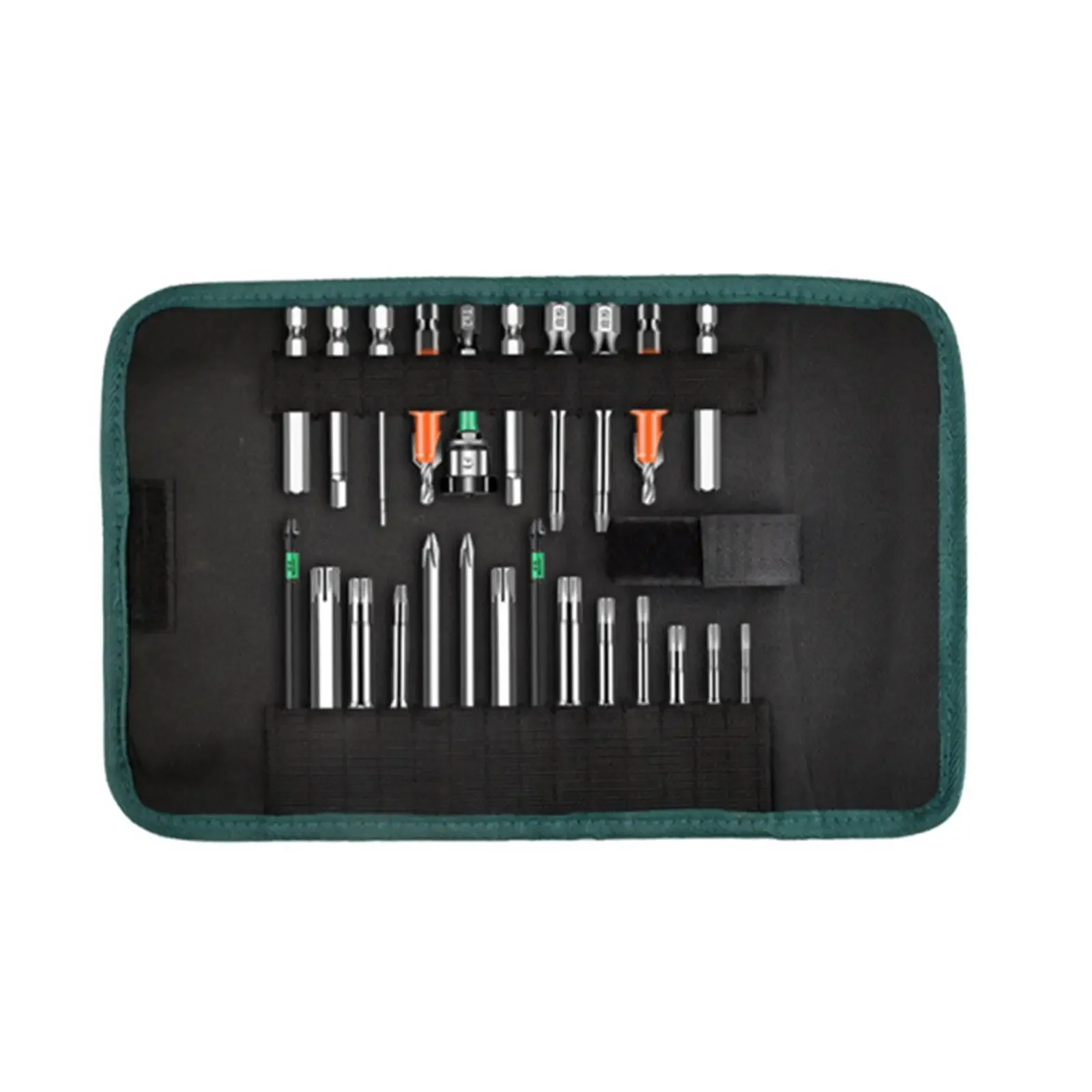 Drill Bit Organizer Bag Tool Roll up Bag Canvas Compact Tool Case Tool Pouch for Carpenter Mechanic Plumber Electrician Hobbyist