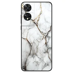 Coque de téléphone en silicone doux avec design marbre, protection complète