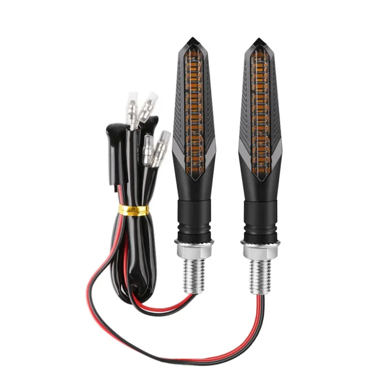 LED Motorcycle Turn Signal Lights Bendable Flashing Motorbike Indicator Blinker Moto Tail Lights Signal Lamp 2pcs for Harley motorcycle led lights motorcycle turn signal lights motorcycle light motorcycle turn signal