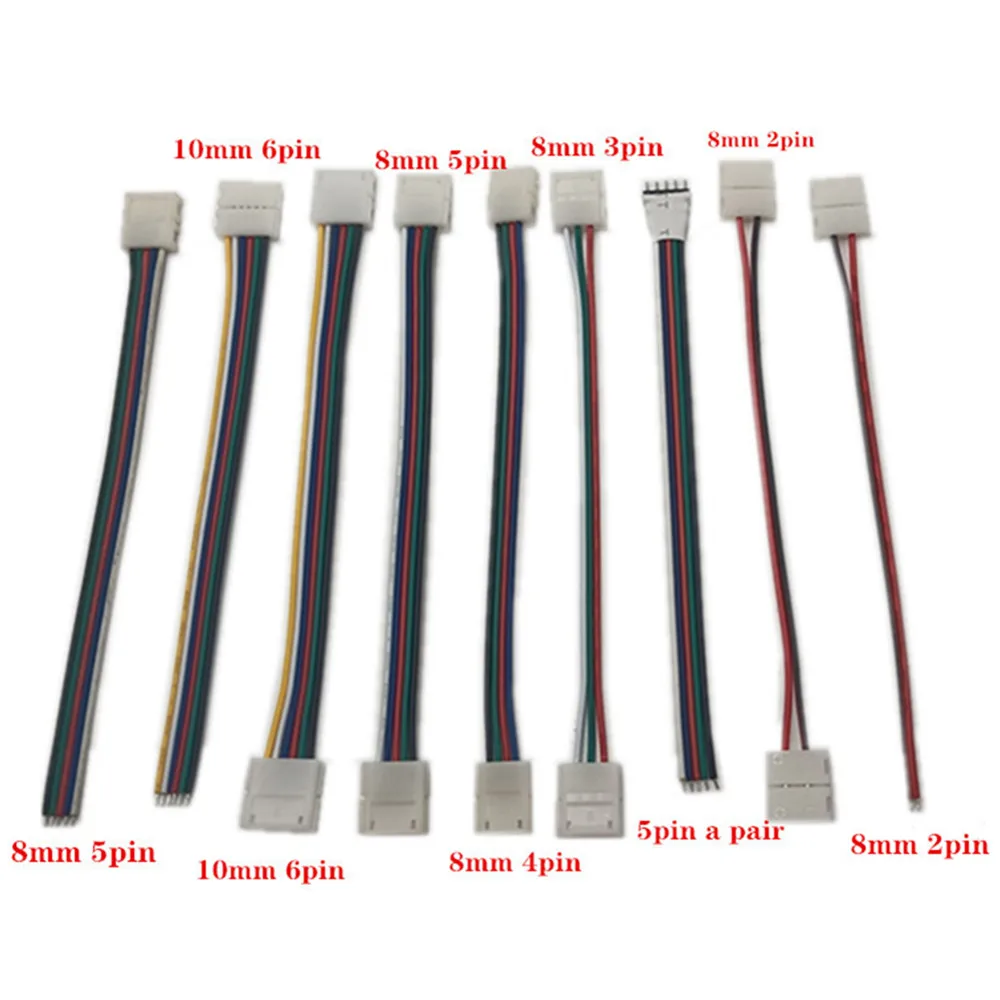 

2pin 3pin 4pin 5pin 6pin Connector Solderless Adapter For 3528 5050 RGB RGBW RGBCCT LED Strip