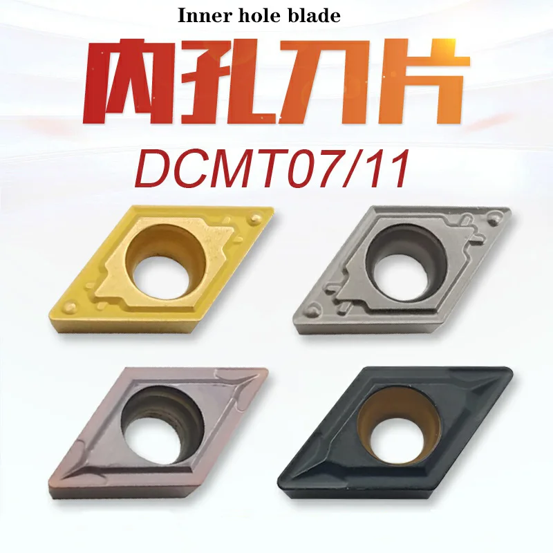 

10pcs CNC Blade Lathe Turning Cutter 55 Degrees Rhombus Blades DCGT/DCMT11T304/070204/11T308 Bore/ Outer Circle/ Boring Tool