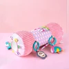 Baby Pillow Soft Inflatable Soothing Pillow Bedroom Nursing Pillow with Cartoon Rattle Toys