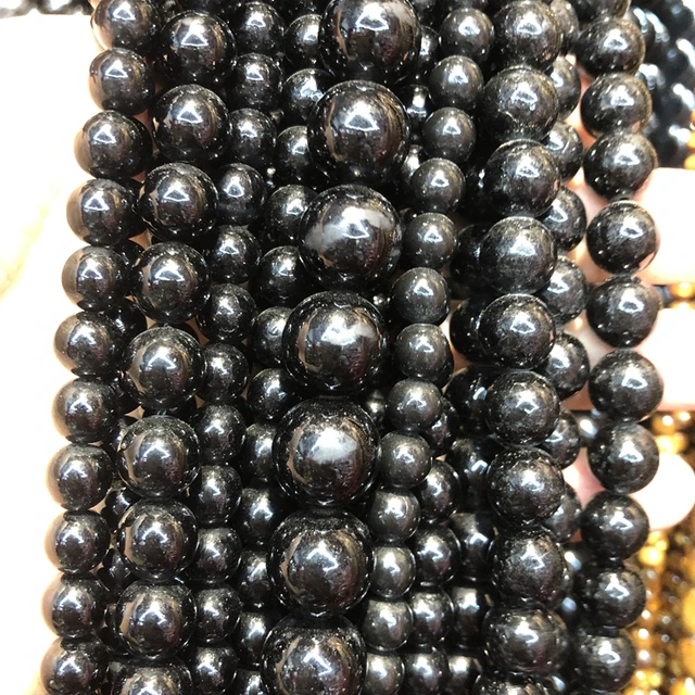 6mm Black Cat's Eye Beads Natural Stone Loose Beads Diy - Temu