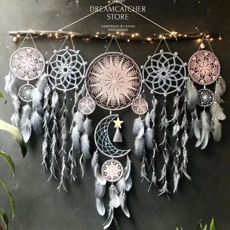 5pcs/set Dream Catchers Boho Home Decor Macrame Dream Catchers