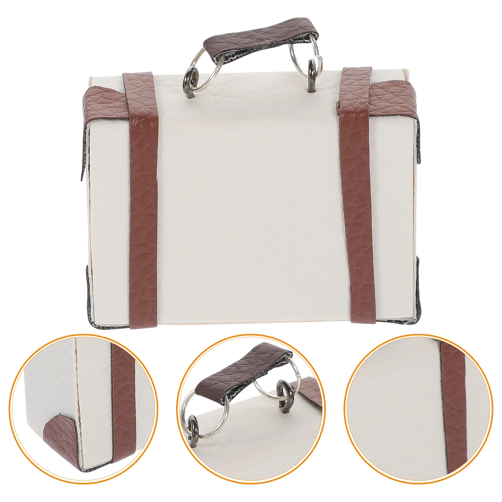 

Miniature Furniture Luggage Accessories House Suitcase Miniatures Pu Dolls Travel
