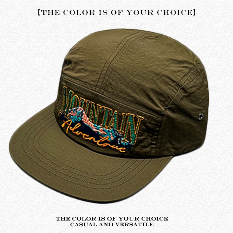 Sunshade Quick-dry Breathable Peaked Caps Versatile Flat Eave Fashion New Men Women Mountain Letters Embroidery Baseball Hats