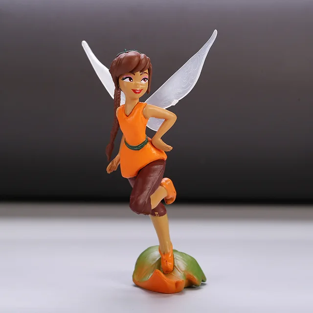 7pcs/set Tinkerbell Disney Flower Faery Fairy Elf Princess PVC Anime Action Figure Mini Model Figurine Girl Model Doll Kids Gift 4
